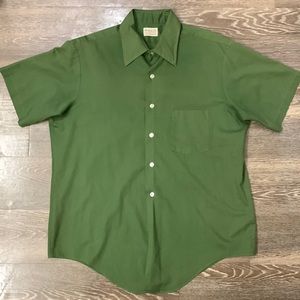 Vintage Selkirk Permanent Press Button Down Green
